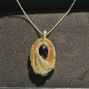 Shimmering Sea Crystal Aurora Pendant